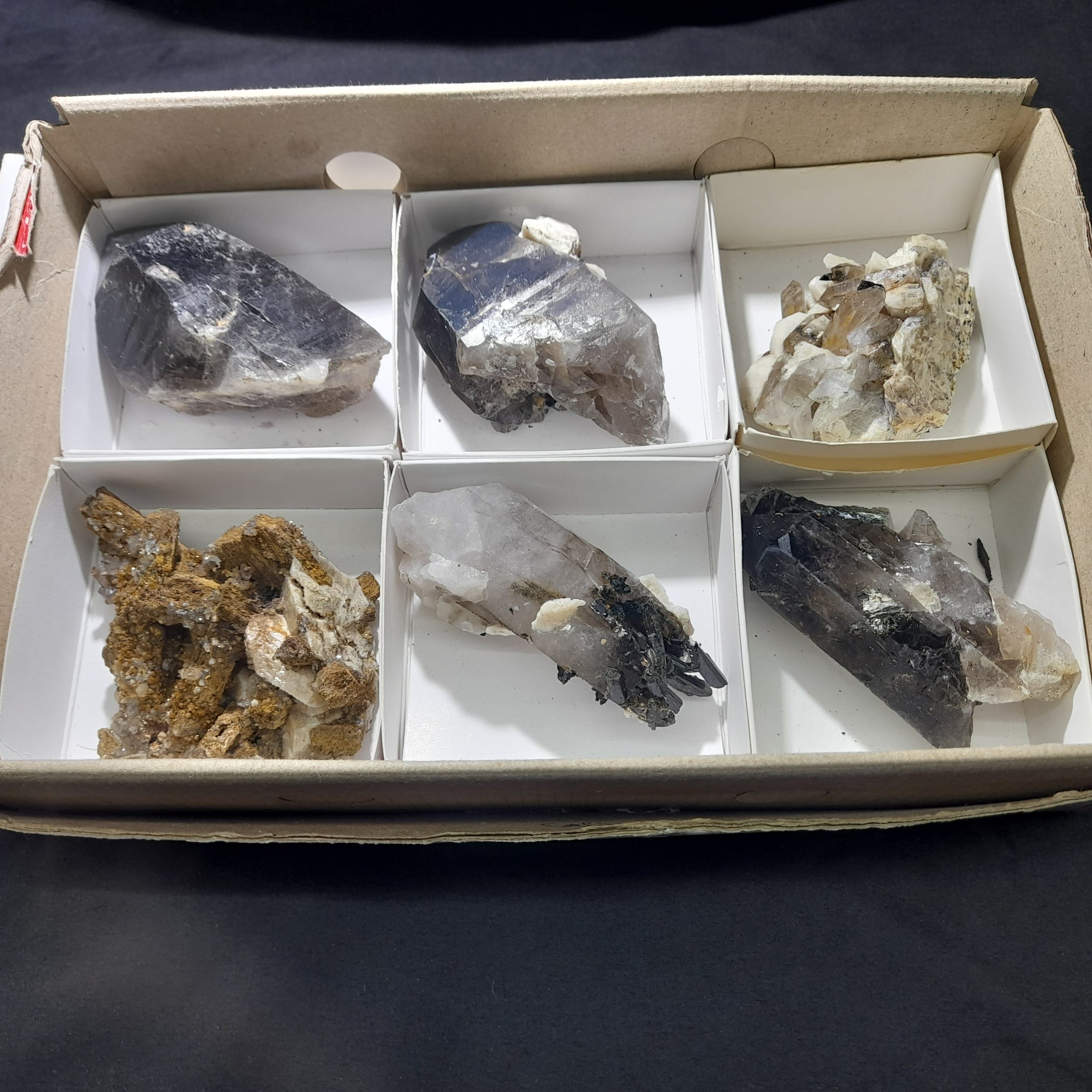 One Box Of 6 Smoky Quartz Crystals From Malawi Matthew Criner ...