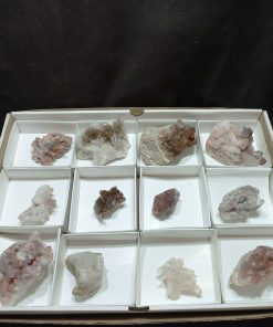 (WC015656) One Box Of 12 Haematite Included Quartz Crystals From Orange River