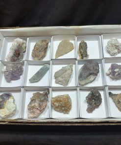 (WC015538) One Box Of 15 Assorted Quartz Crystals From Orange River