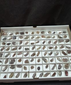 (WC015654) One Box Of 96 Haematite Included Smoky Quartz Crystals From Orange River