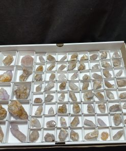 (WC015651) One Box Of 82 Citrine And Ametrine Spirit Quartz Crystals