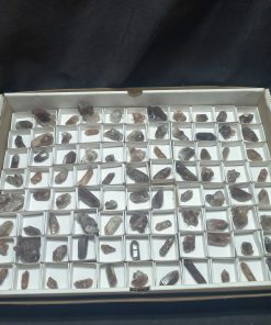 (WC015682) One Box of 88 Haematite Included Smoky Quartz Crystals From Orange River